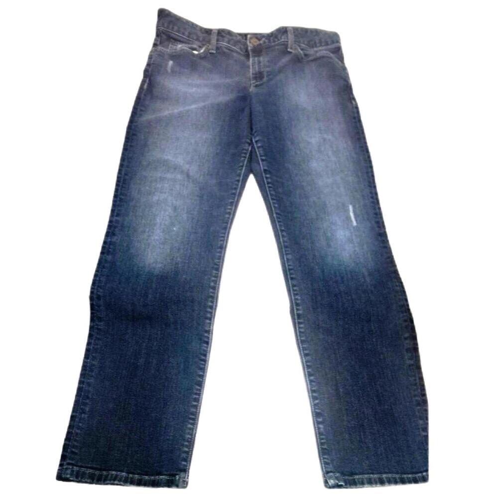Madison Womens Classic Jeans 14x32 98% Cotton Straight Medium Blue Boyfriend